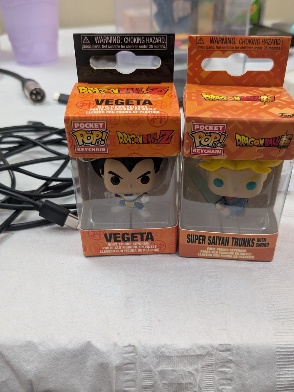 Funko Pocket Pop! Dragon Ball Z Vegeta & Super Saiyan Trunks Keychain Set